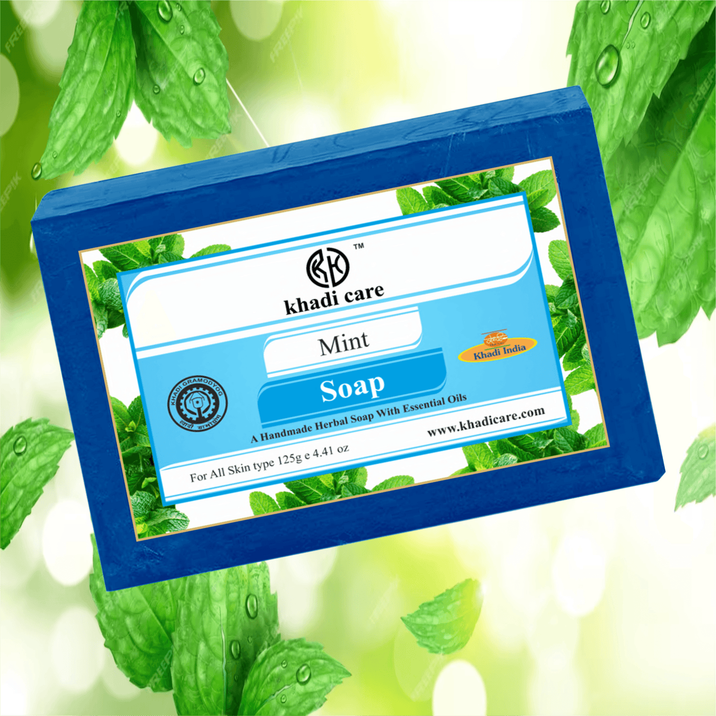 Khadi Care Herbal Mint Soap - 125g