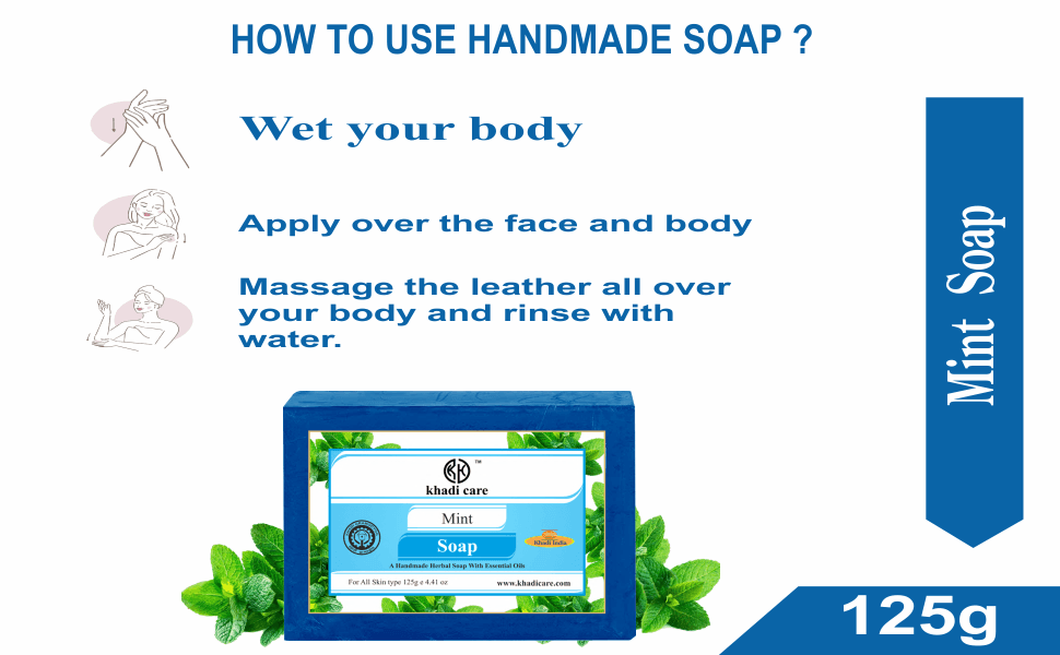 Khadi Care Herbal Mint Soap - 125g