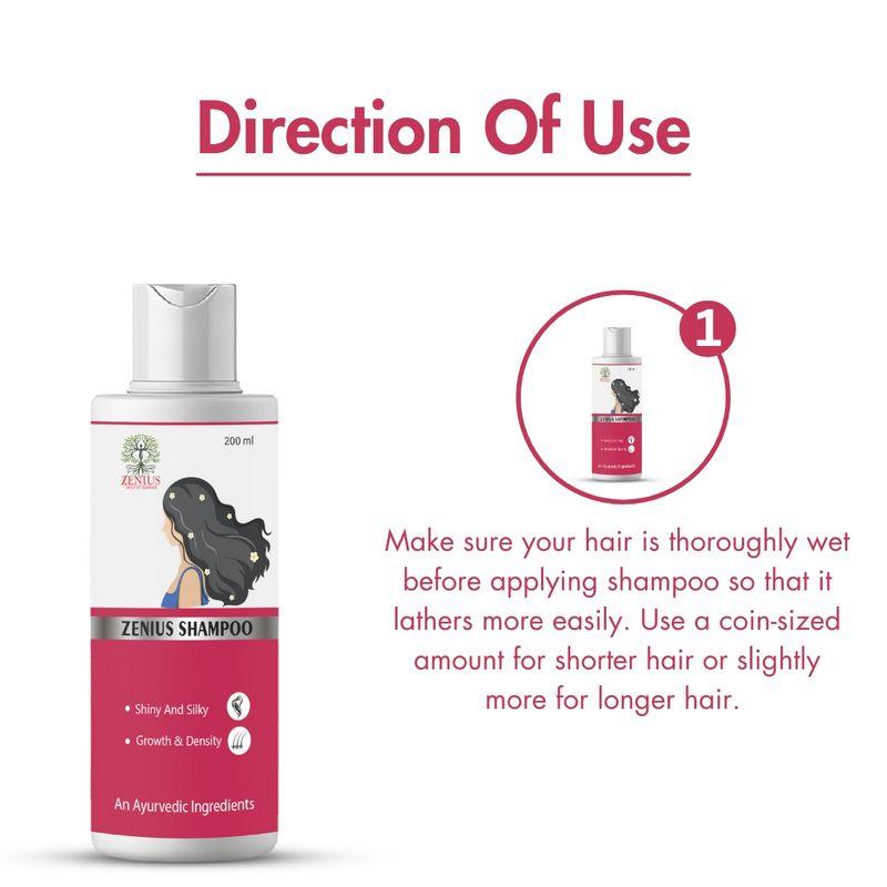 Zenius Shampoo - Herbal Shampoo for Clean, Strong, and Healthy Hair - 200ml Liquid
