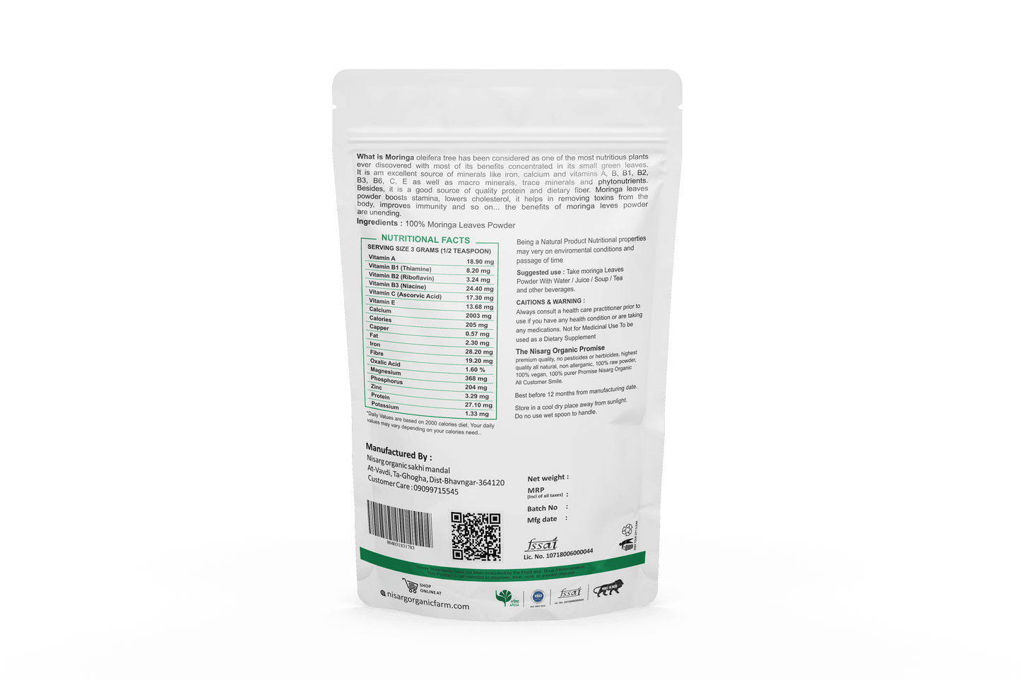 Nisarg Organic Farm Moringa Leaf Powder