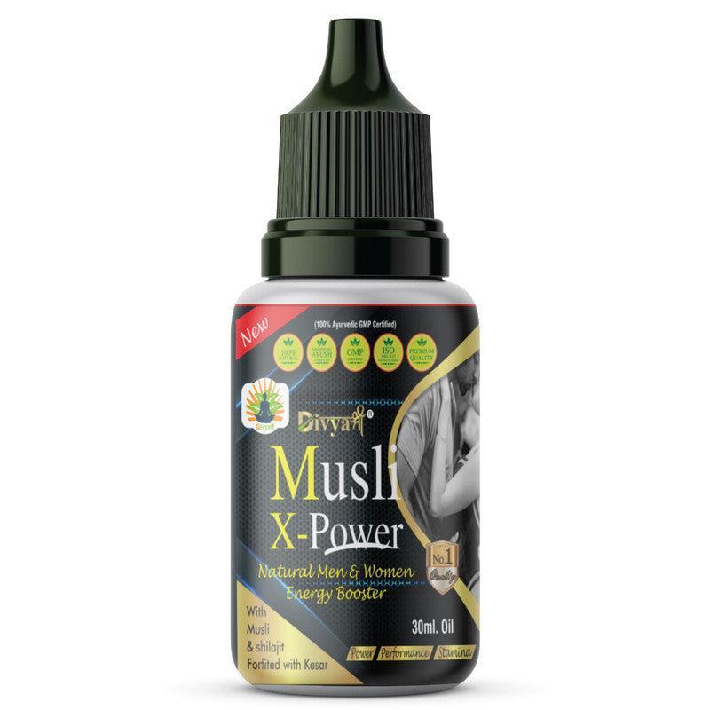 Divya Shree Musli X-Power Oil Helps To Increase Male Energy | Sexual Wellness Oil for Long Time | Double Power 30ml Oil Jeevan Care Ayurveda
