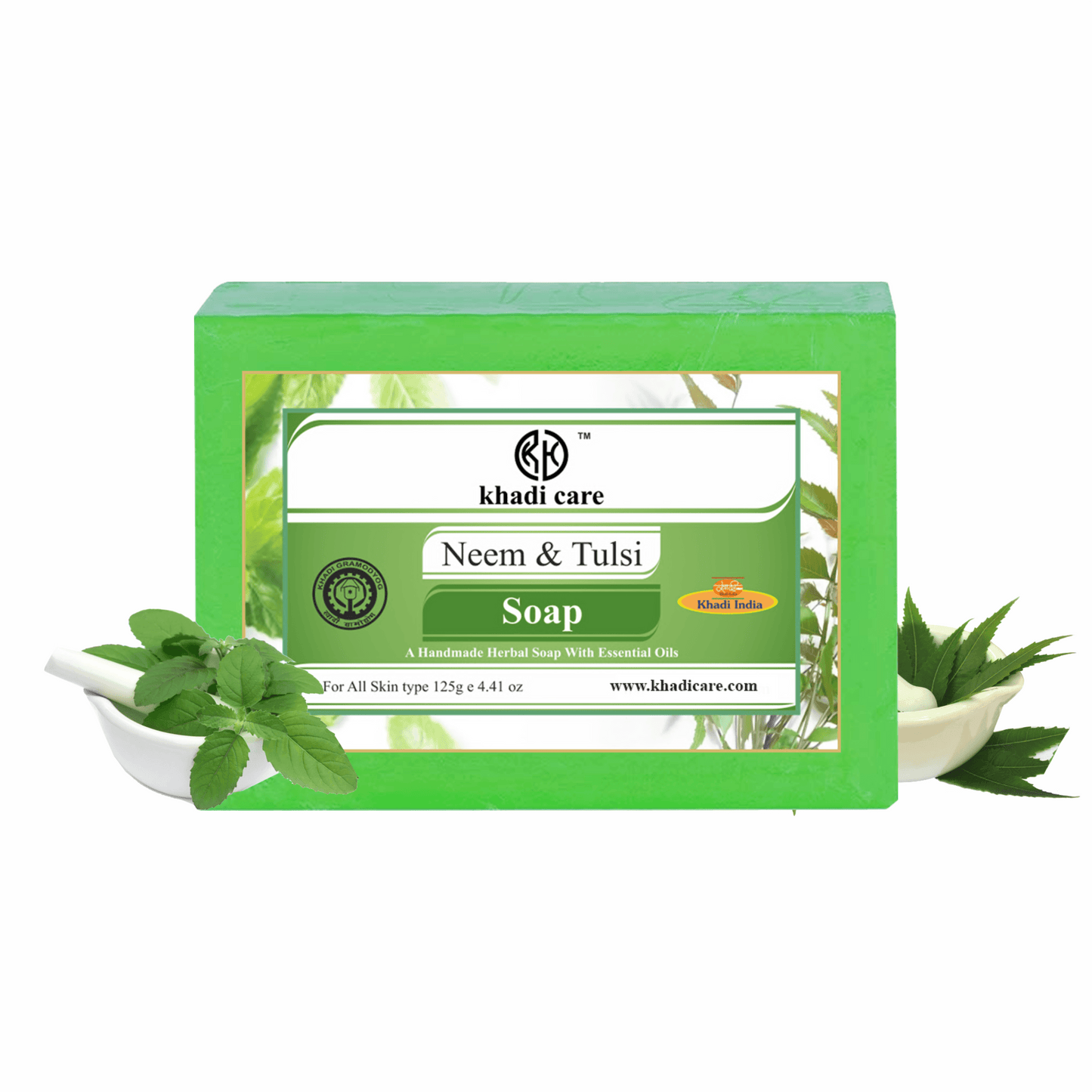 Khadi Care Herbal Neem Tulsi Soap - 125g