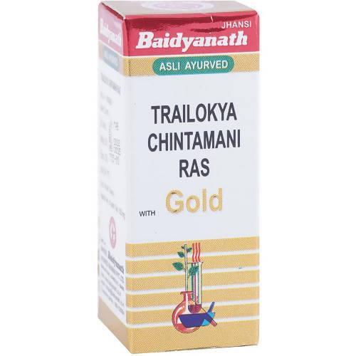 Baidyanath (Jhansi) Trailokya Chintamani Ras with Gold