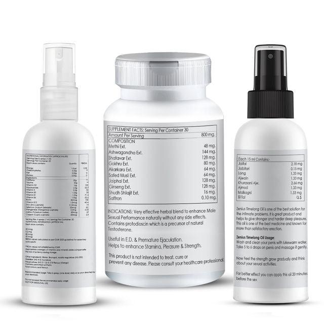 Zenius Timelong Kit - Sexual Health Capsules for Sexual Health and Stamina Boosting