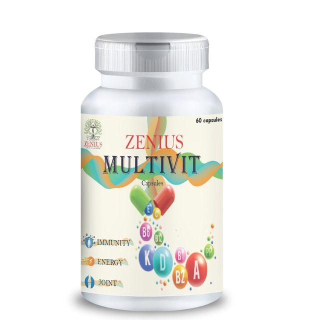 Zenius Multivit Capsules - Multivitamin Capsules for Immunity, Joint Pain Relief, and Energy Boost - 60 Capsules