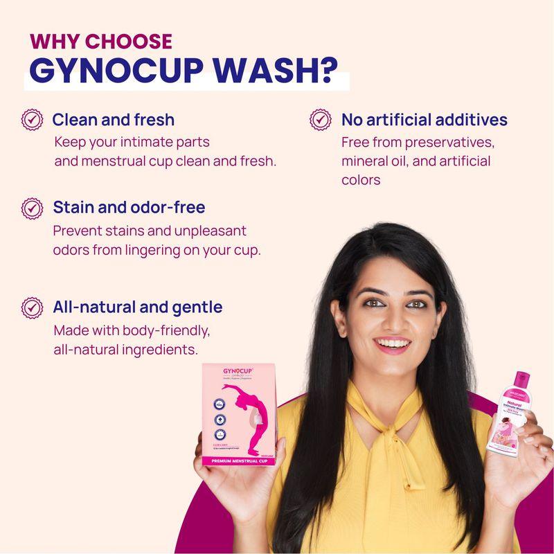 Mildcares Reusable Menstrual Cup with Cup Wash 100ml for Women ph. balance - Ultra Soft, Odor and Rash Free, No Leakage, Protection for Up to 10-12 Hours