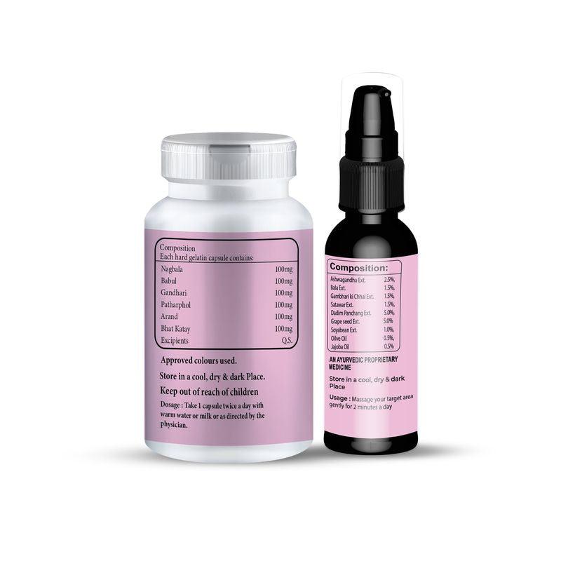 Zenius B Trim Kit - Breast Reduction Medicine, Cream and Capsules for Breast Reduce and Tightening -