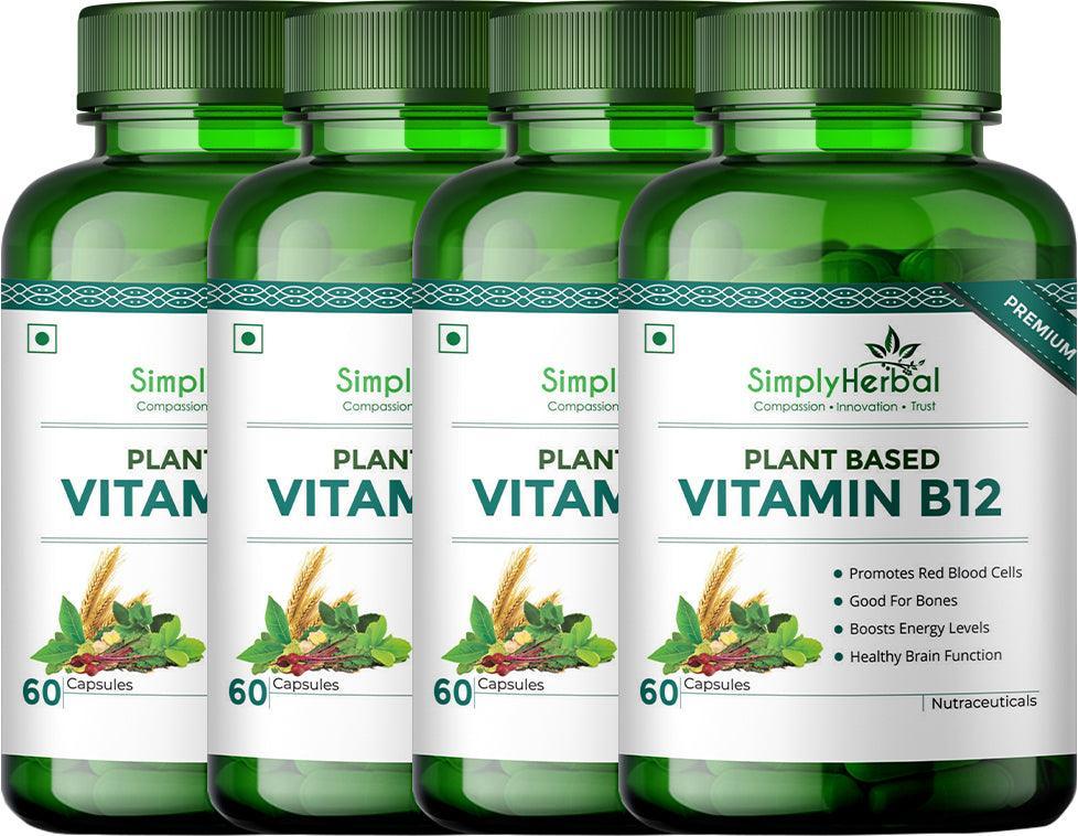 Simply Herbal Plant Based Vitamin B12 Capsule - 60 Capsules