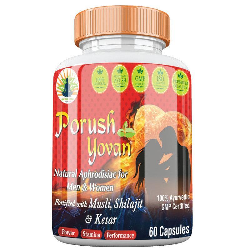 Divya Shree Porush Yovan Capsule for Enhance Your Sexual Desire, Sex Time Badhane Ki Dawa, Boost Testosterone Levels 60 Capsule, Jeevan Care Ayurveda