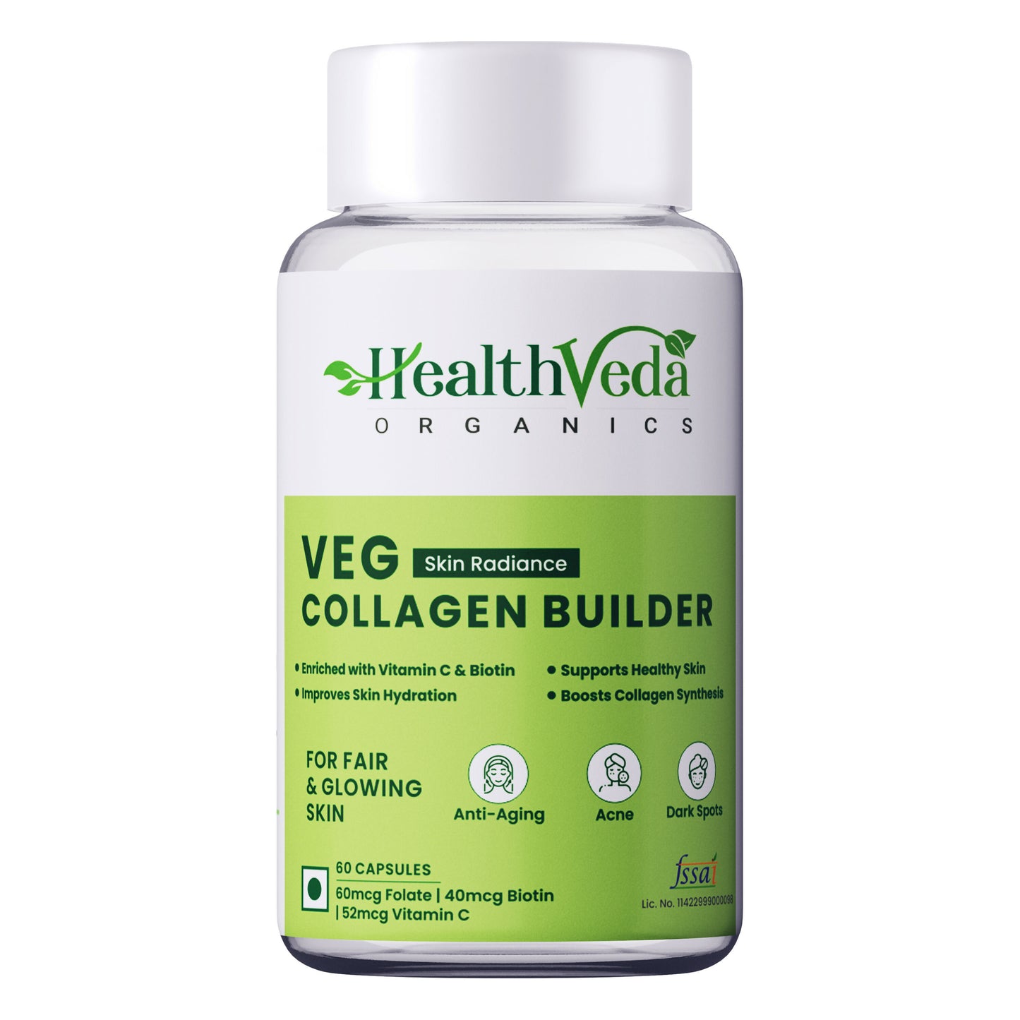Health Veda Organics Skin Radiance Collagen Builder Veg Capsule