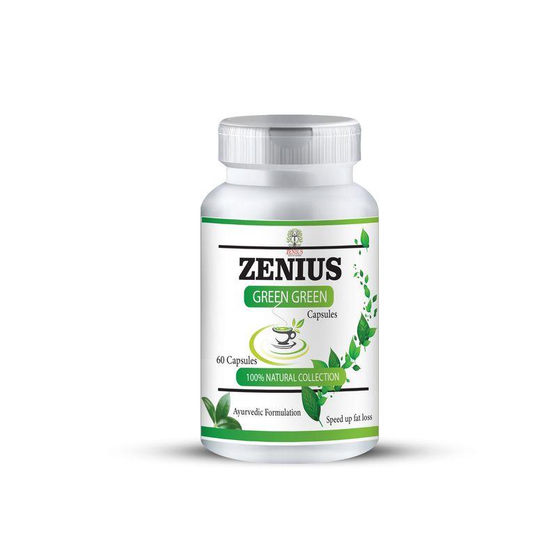Zenius Green Green Capsules - Green Tea Capsules for Green Tea, Weight Loss, and Immunity - 60 Capusles