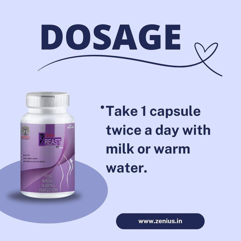 Zenius Breast-Fit Capsules - Breast Growth Capsules for Breast Enlargement and Tightening - 60 Capsules