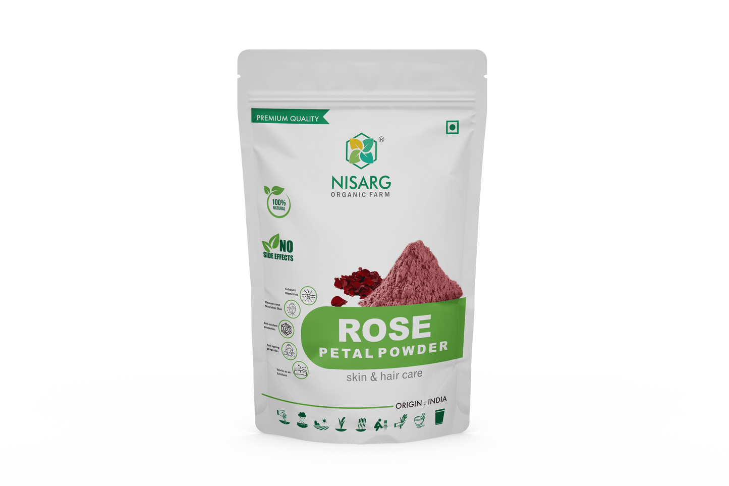 Nisarg Organic Farm Red Rose Petals Powder