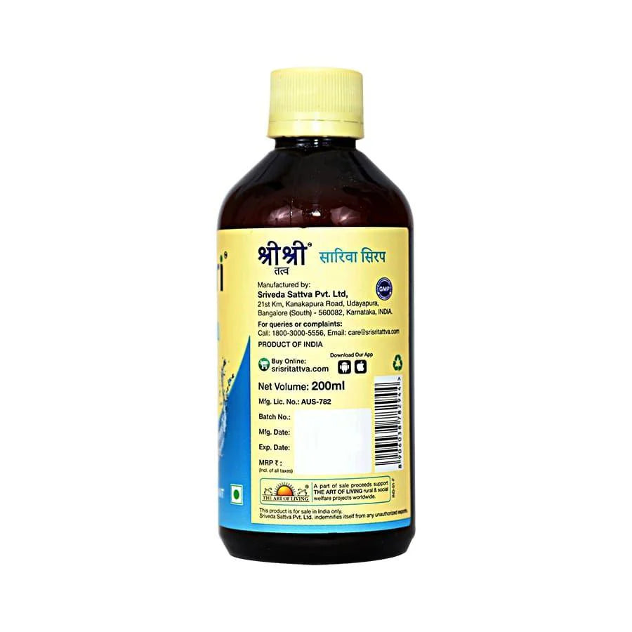 Sri Sri Tattva Sariva Syrup - Natural Coolant - 200ml