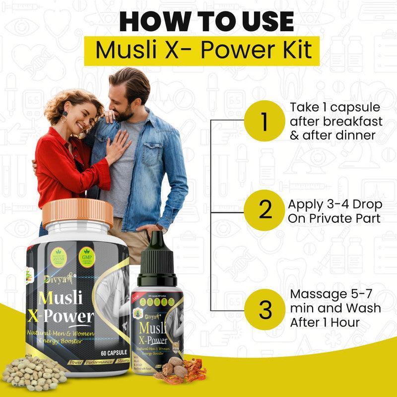 Divya Shree Musli X-Powder Capsule and Oil
