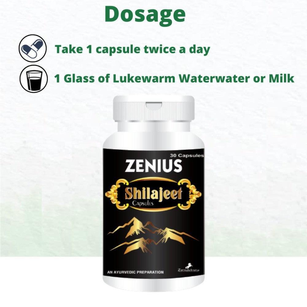 Zenius Shilajeet Capsules | for Sexual Stamina | Energy Level and Daily Wellness - 30 Capsule