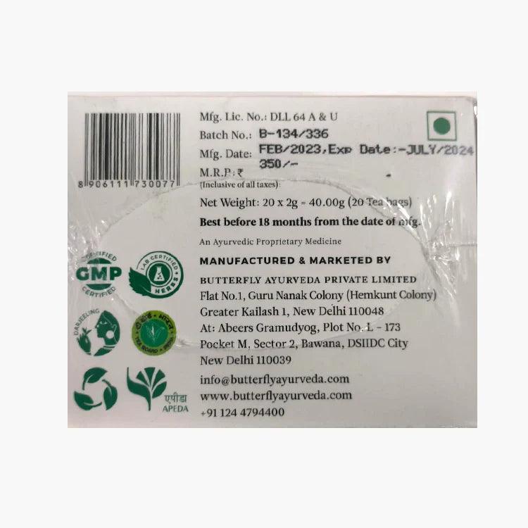 Butterfly Ayurveda Shubh Saanjh Chai Darjeeling Mint Green Tea