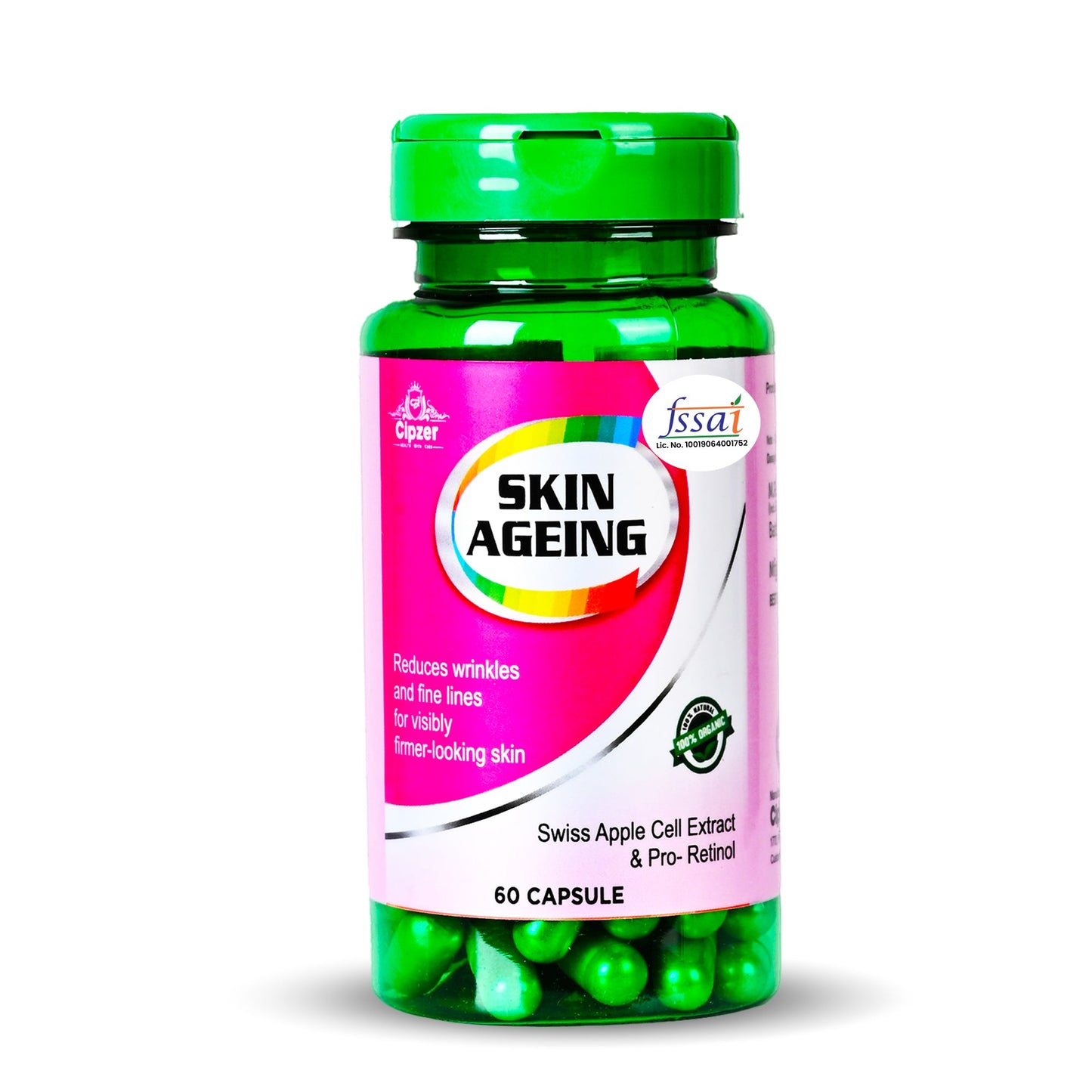 Cipzer Skin Ageing 60 Capsules | Herbal Anti-Ageing Support for Youthful, Radiant & Healthy Skin