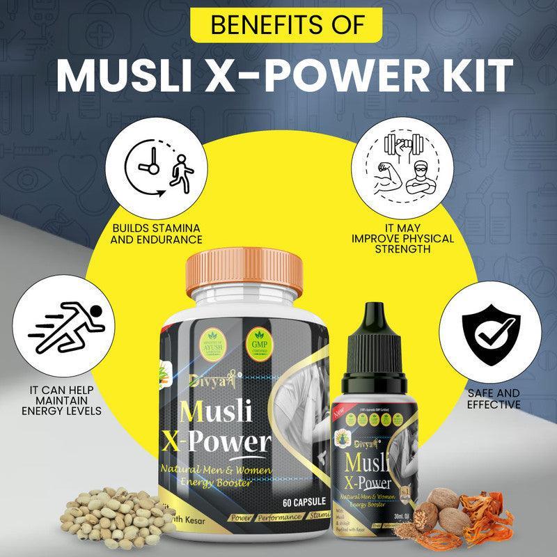Divya Shree Musli X-Powder Capsule and Oil