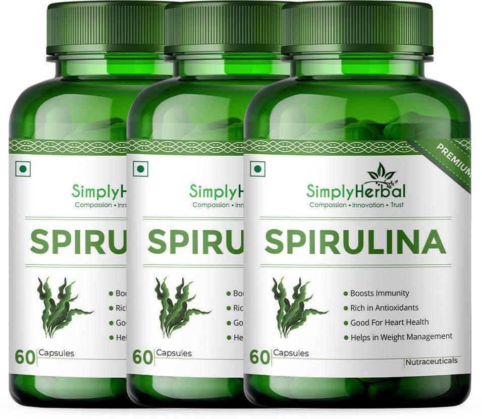 Simply Herbal Spirulina Capsules - 60 Capsules