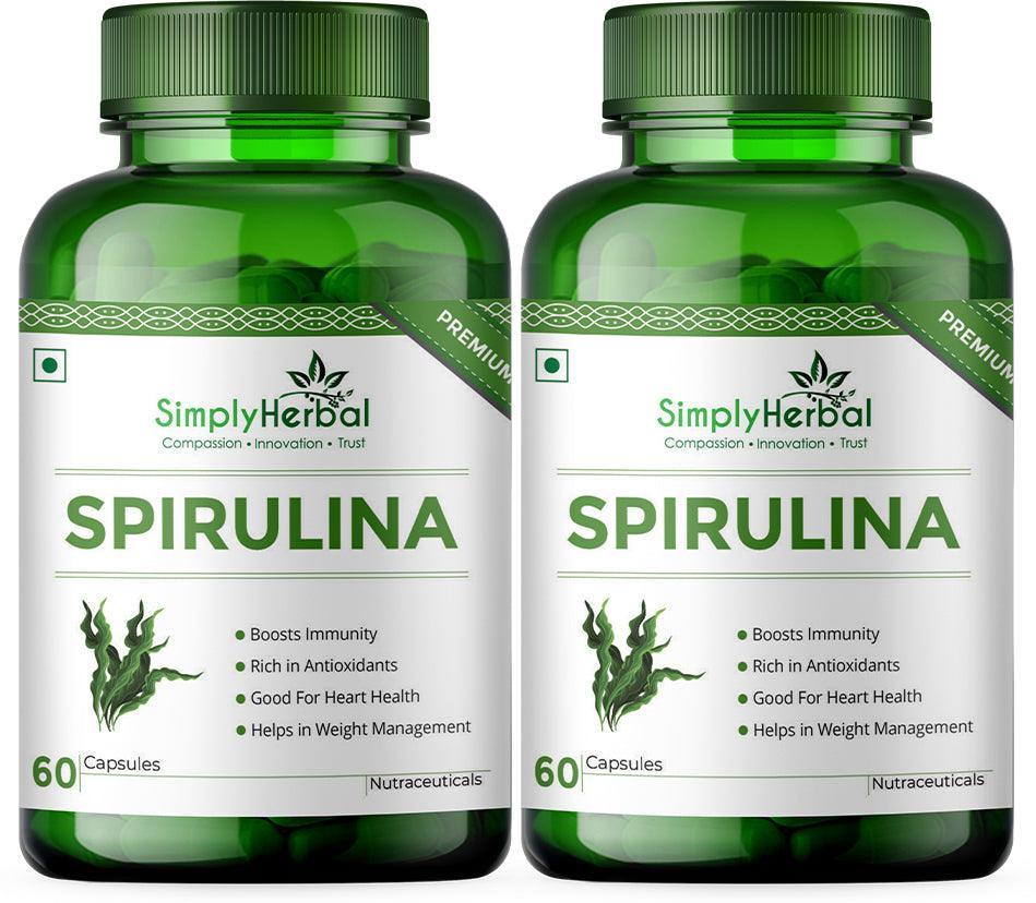 Simply Herbal Spirulina Capsules - 60 Capsules