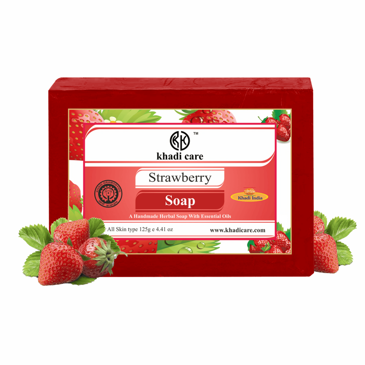 Khadi Care Herbal Strawberry Soap - 125g