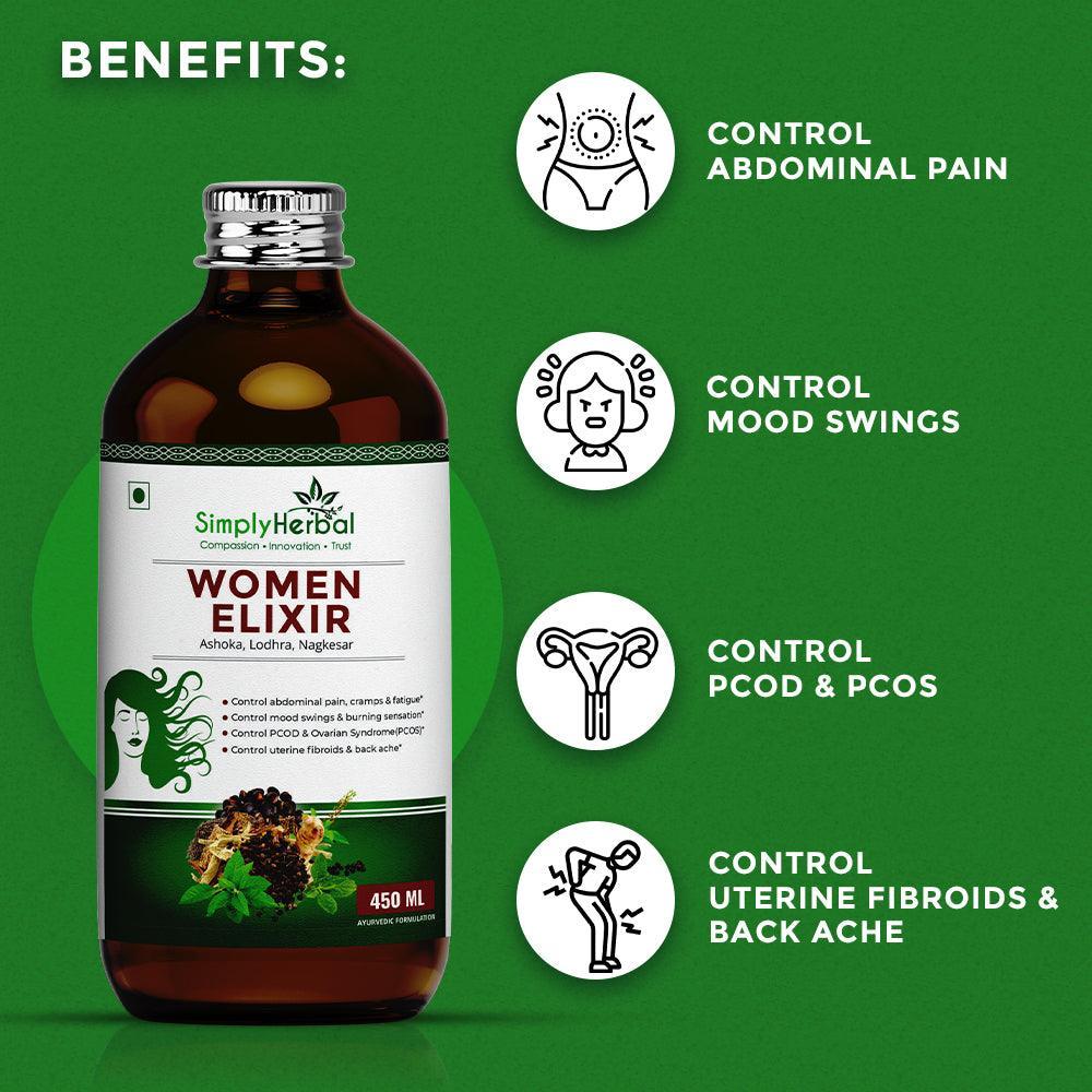 Simply Herbal Super Women Elixir -450 Elixir (Pack of 2 & 3)