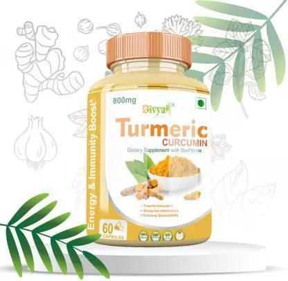 Divya Shree Turmeric Capsule for Even Skin Tone, Provide Anti-Aging Effects, Immunity booster, Ayurvedic Formula  60 Capsule, Jeevan Care Ayurvedic