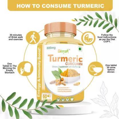 Divya Shree Turmeric Capsule for Even Skin Tone, Provide Anti-Aging Effects, Immunity booster, Ayurvedic Formula  60 Capsule, Jeevan Care Ayurvedic
