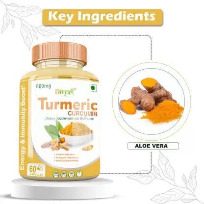 Divya Shree Turmeric Capsule for Even Skin Tone, Provide Anti-Aging Effects, Immunity booster, Ayurvedic Formula  60 Capsule, Jeevan Care Ayurvedic