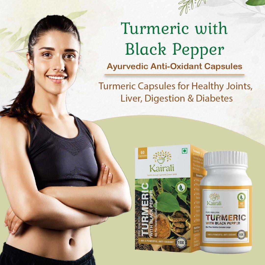Kairali Turmeric with Black Pepper Capsule - 500mg (60 Capsules)