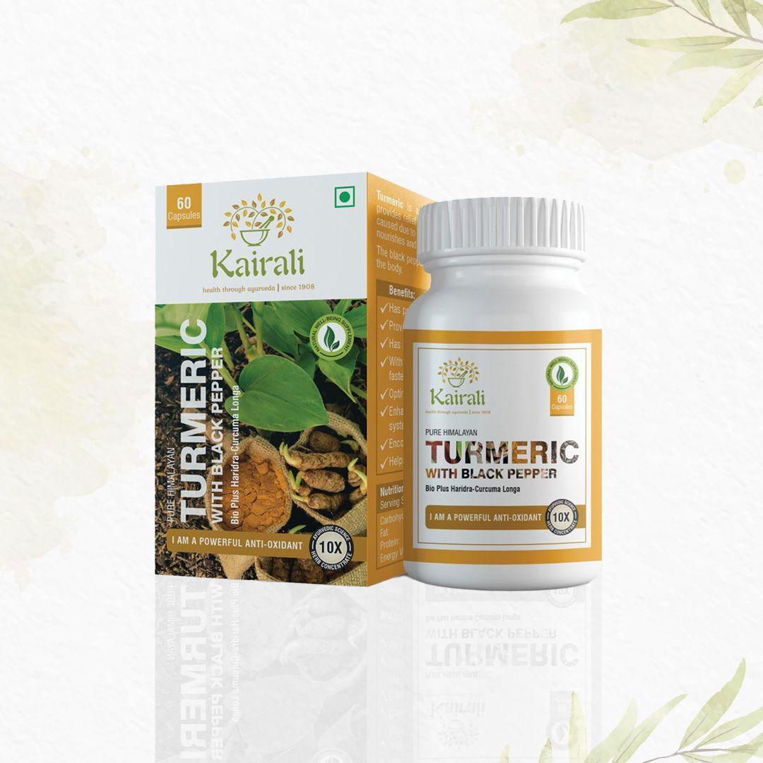 Kairali Turmeric with Black Pepper Capsule - 500mg (60 Capsules)