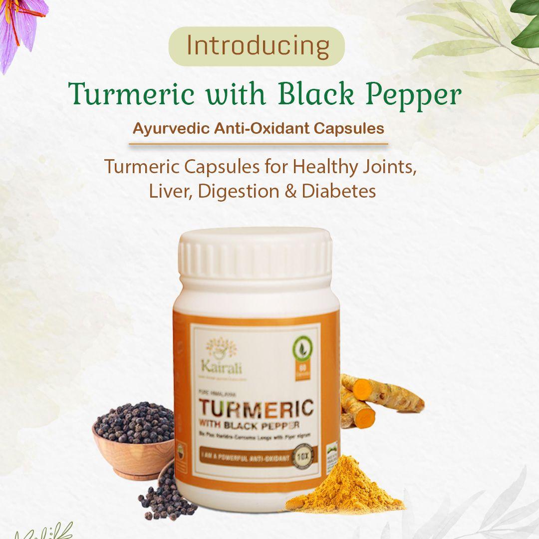 Kairali Turmeric with Black Pepper Capsule - 500mg (60 Capsules)