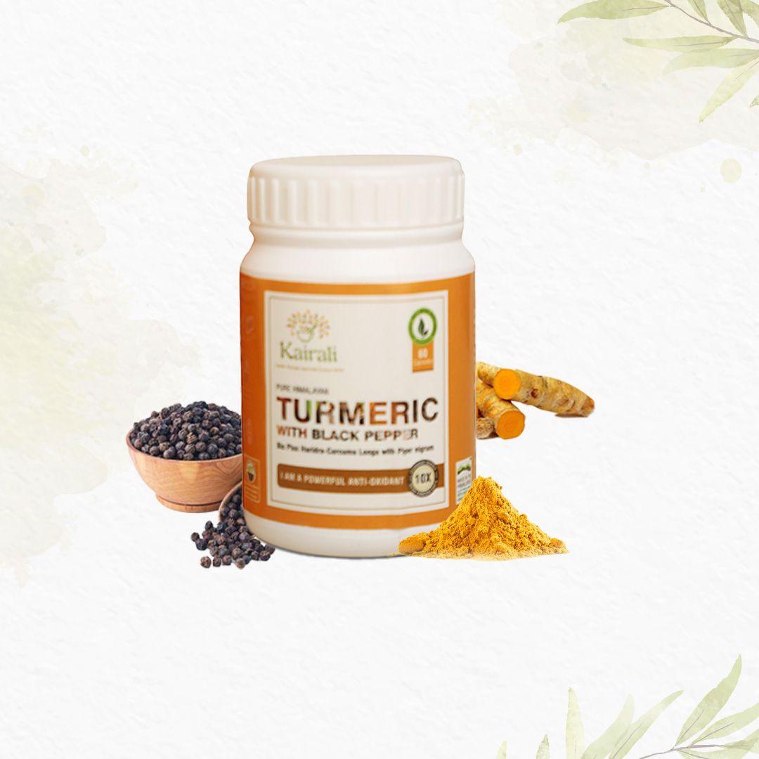 Kairali Turmeric with Black Pepper Capsule - 500mg (60 Capsules)