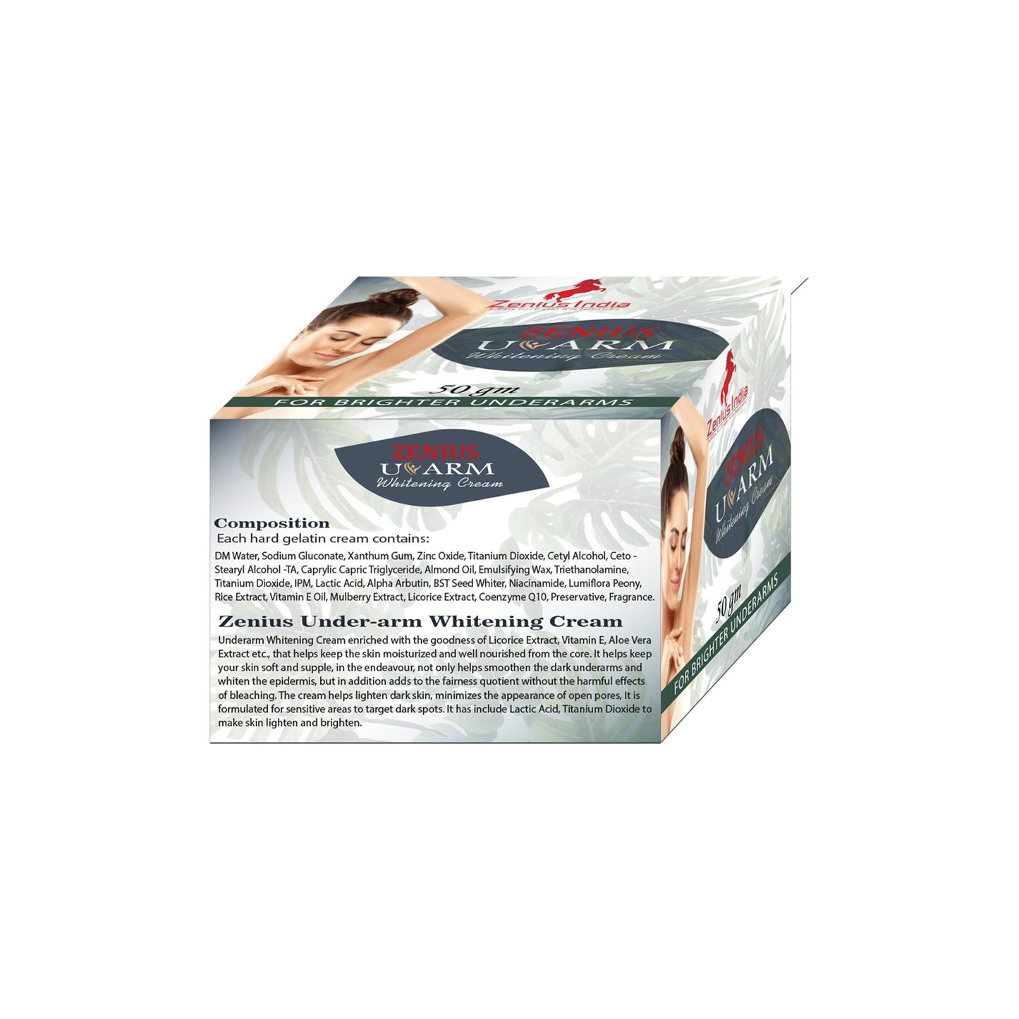 Zenius U-Arm Whitening Cream - 50g Cream