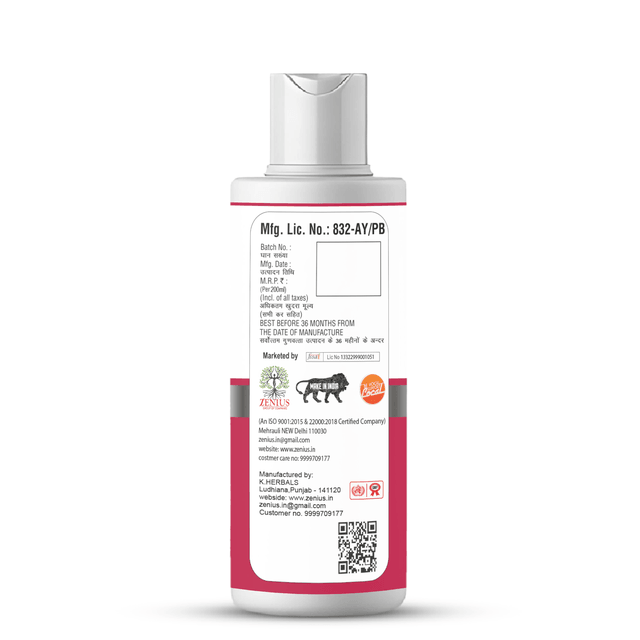 Zenius Shampoo - Herbal Shampoo for Clean, Strong, and Healthy Hair - 200ml Liquid