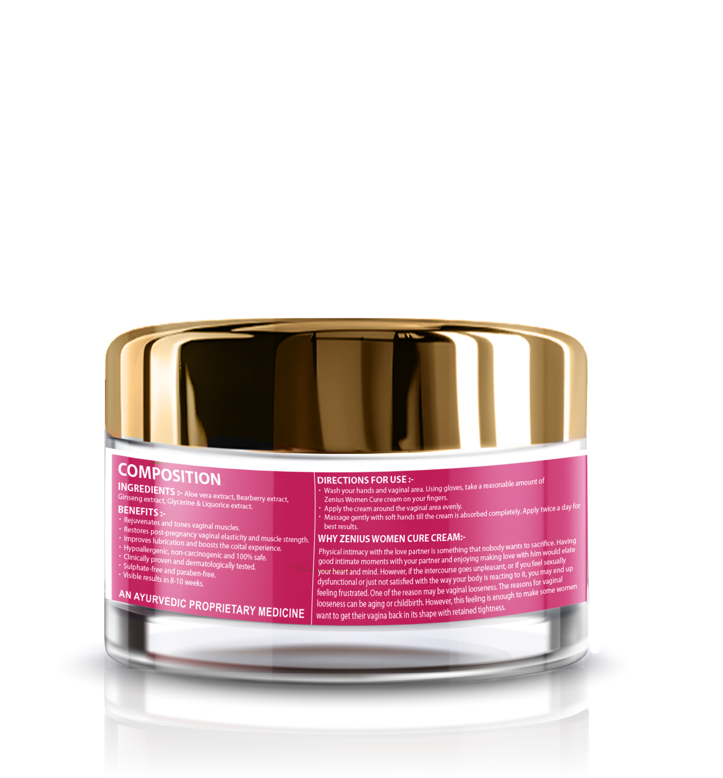 Zenius V Care Cream - Vagina Whitening Cream for Vaginal Tightening and Whitening - 50gm Cream