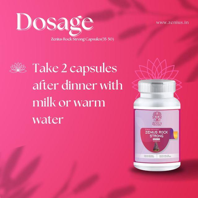 Zenius Rock Strong Capsules(35-50) - Sexual Stamina Booster Capsules for Sexual Health and Stamina Boosting - 30 Capusles