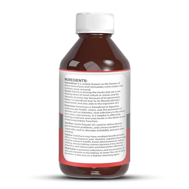 Zenius Kidney Stone Syrup - Effective Syrup for Dissolving Kidney Stones and Urinary Health Support - 200ml Syrup