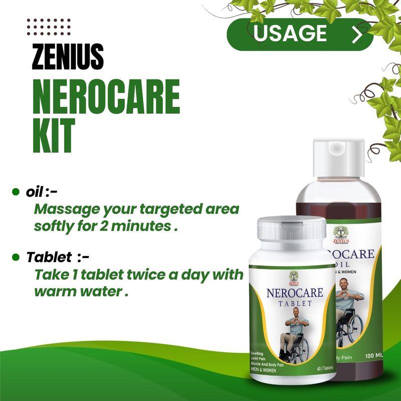Zenius Nerocare Kit - Ayurvedic Solution for Nerve Strength, Mobility Support, and Recovery Assistance