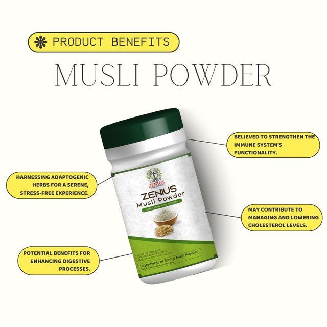 Zenius Musli Powder - Supplements for Energy Booster and Sexual Health - 100gm Powder