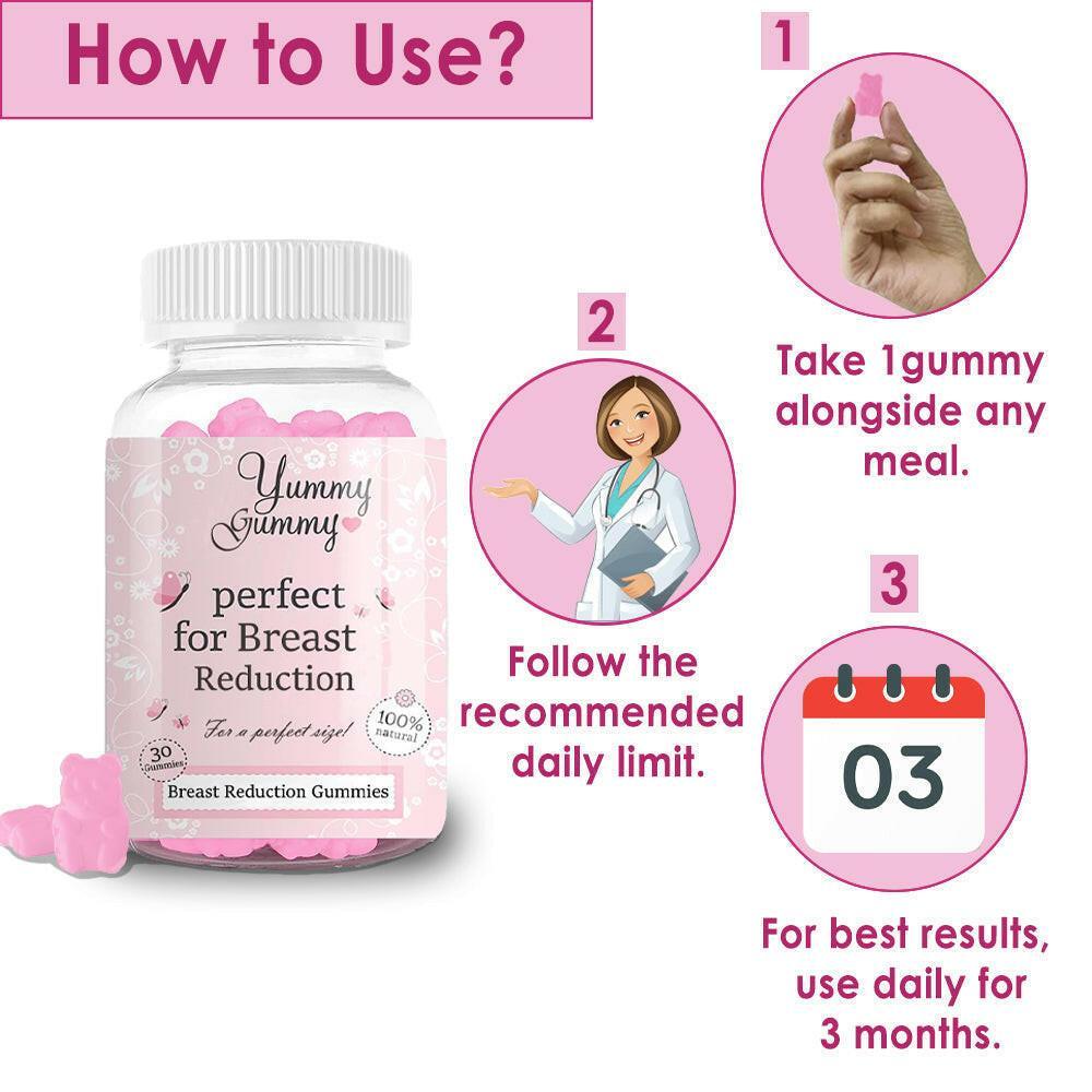 Yummy Gummy Breast Size Reduction Gummies - 30 Gummies