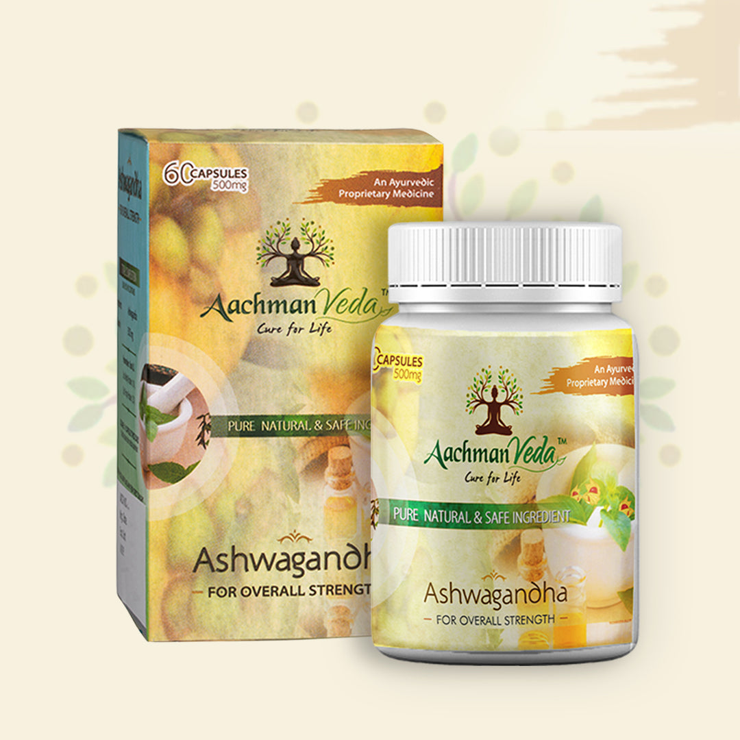 Aachman Veda Ashwagandha Capsule 500mg for Overall Strength (60 Each)