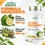 Zespo Citrus Bergamot 1200 mg with Olive Leaf – 90 Capsules