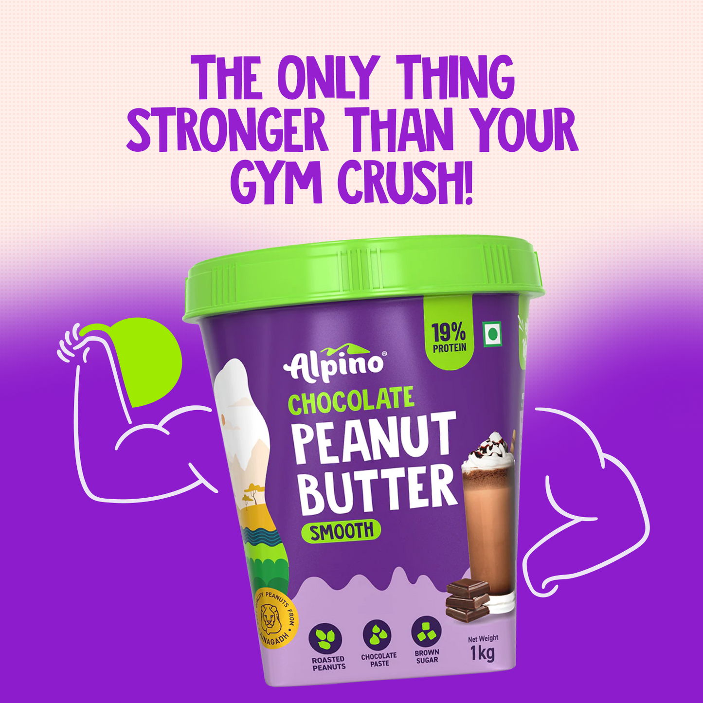 Alpino Chocolate Peanut Butter Smooth, 1 kg