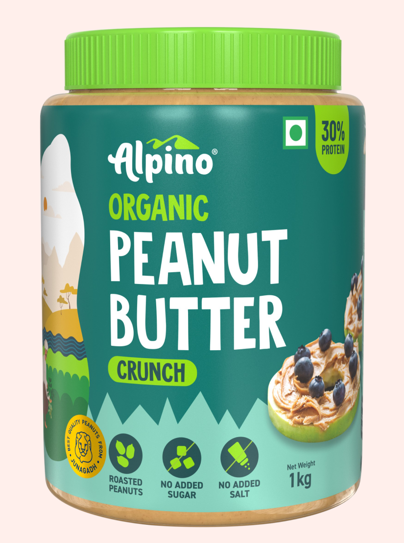 Alpino Organic Crunch Peanut Butter, 1 kg