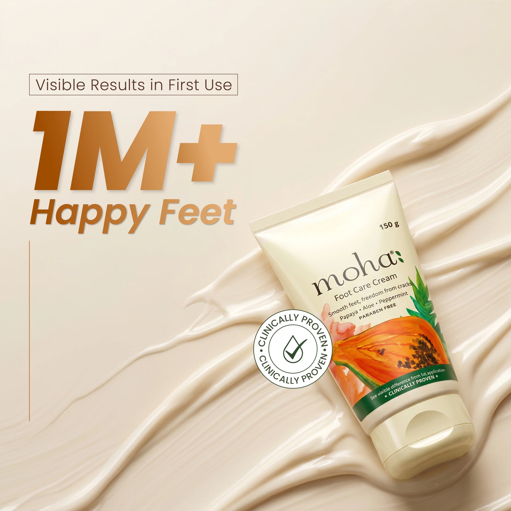 Moha: Foot Care Cream (100g)- Ayurvedic Cracked Heel Repair & Dry Skin Foot Cream