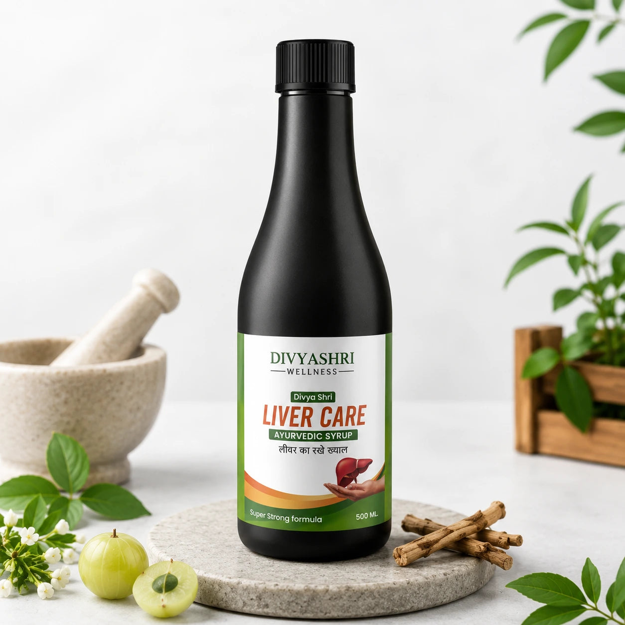 Divyashri Wellness Liver Care Ayurvedic Syrup – Natural Liver Detox & Health Tonic | 500ML