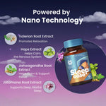 ZEROHARM Sleep Ease Tablets - No Melatonin - With Valerian, Ashwagandha, Jatamansi & Hops - Plant-Based Sleep Support - Non-Habit Forming - Promotes Deep Restful Sleep & Relaxation for Men, Women - 60 Tablets