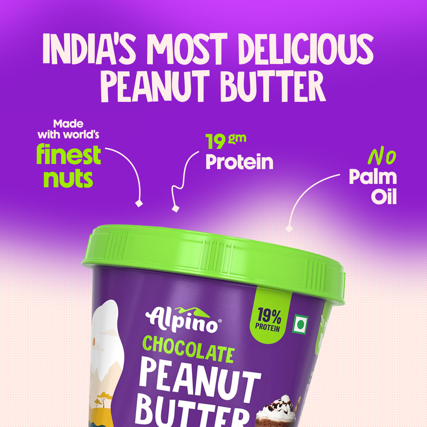 Alpino Chocolate Peanut Butter Smooth, 1 kg
